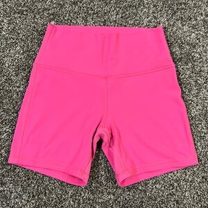 lululemon athletica SONIC PINK align bikers 6” inseam
